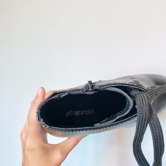 Jeffrey Campbell Scavenger 2 Platform Lace Up Boot in Black - Picture 8 of 10